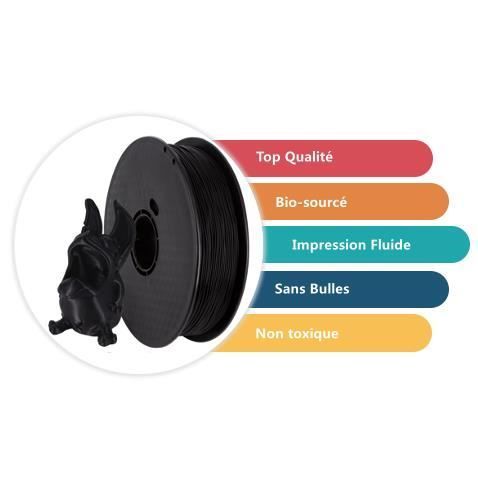 Filamento PLA nero premium Wanhao, 1 kg, 1,75 mm per stampanti 3D