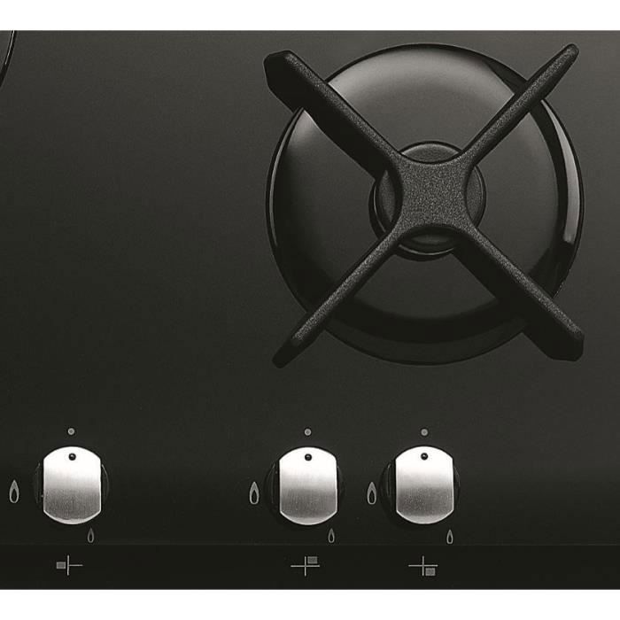 Gaskookplaat - WHIRLPOOL AKT404NB - 3 branders - 6350W - B59 x D51cm - Zwart