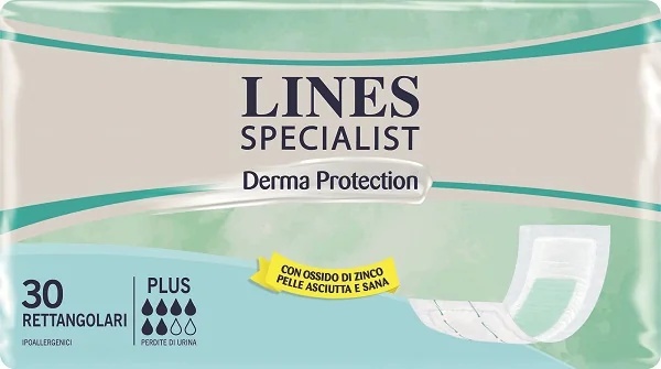 LINES Lines Specialist Derma Rechteckige Windeln, 30 Stück