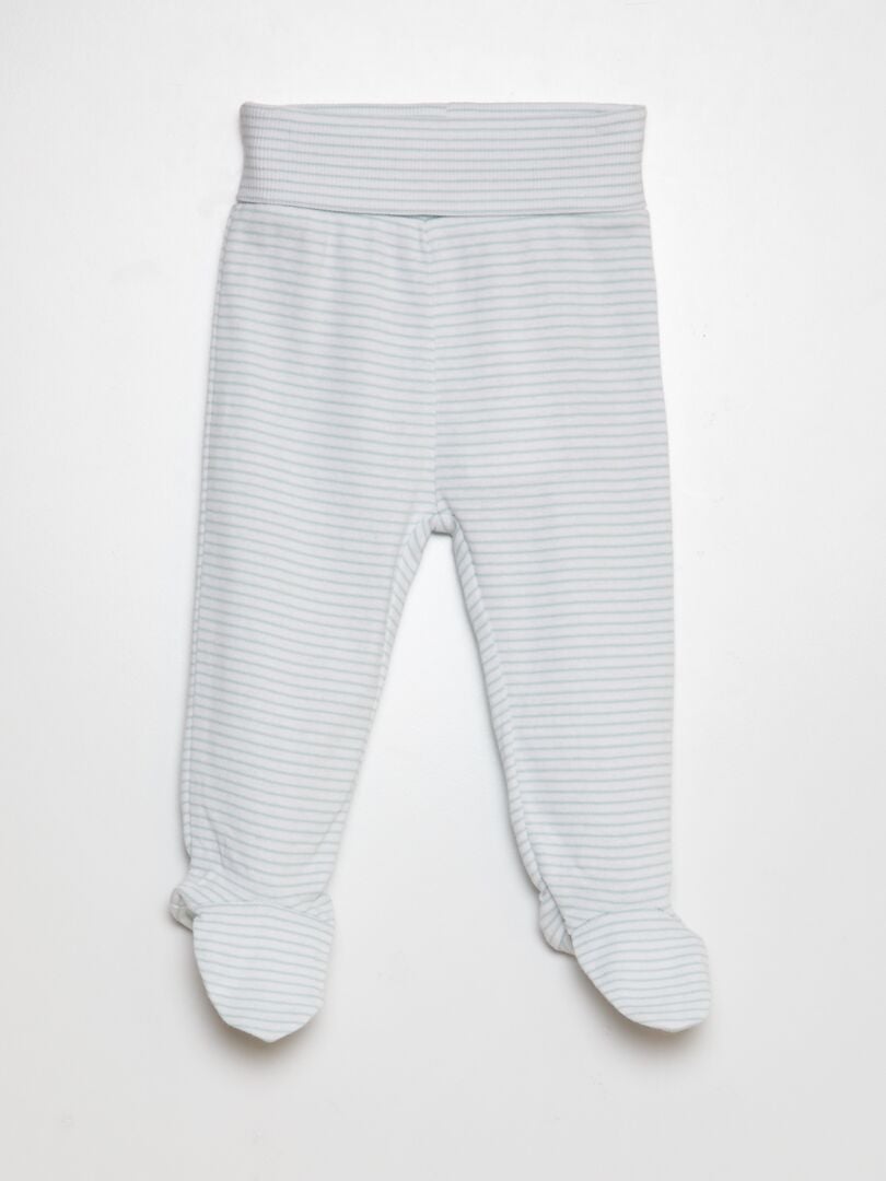 Conjunto de Leggings de Algodão - 2 Peças - AZUL