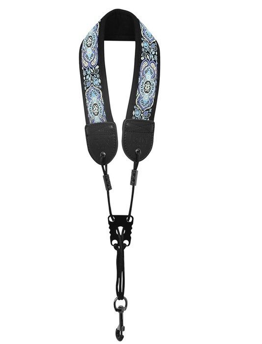 Saxophone suspension strap, lightweight musical supplies, cotton neck protector, blue