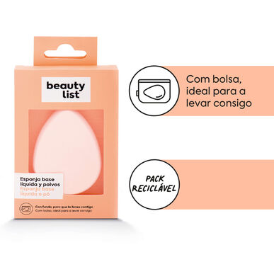 Beauty List lateksiton pyöreä sieni pussilla