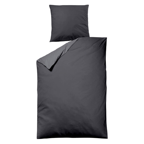 Luxury satin bed linen, 135 x 200 cm, anthracite