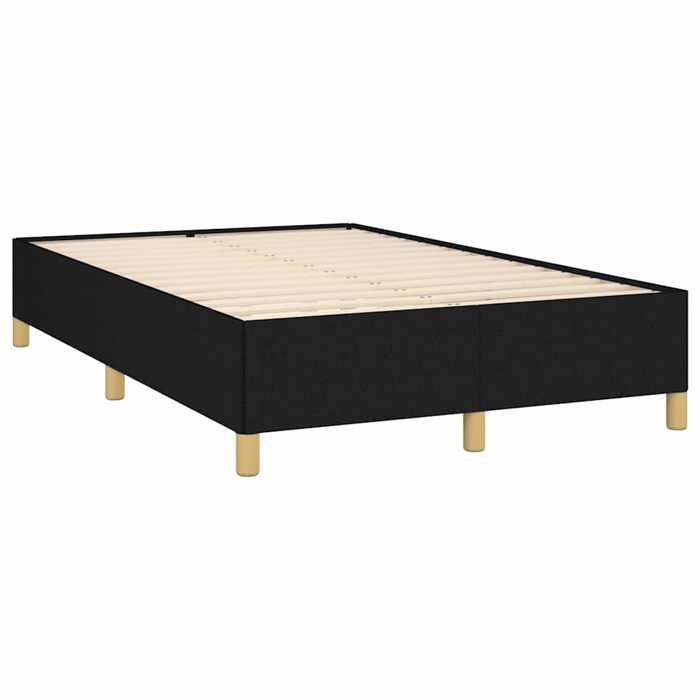 BEST Volwassenenbed/Lattenbodem Zwart, Bedframe - zonder matras - zwarte stof 120 x 190 cm Nov430758