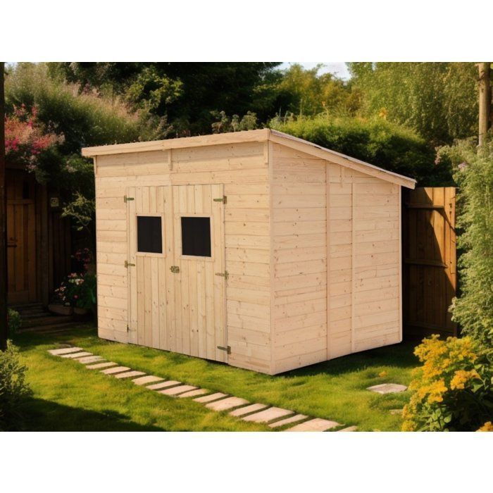 Caseta de jardín de madera de 3x2,20 m