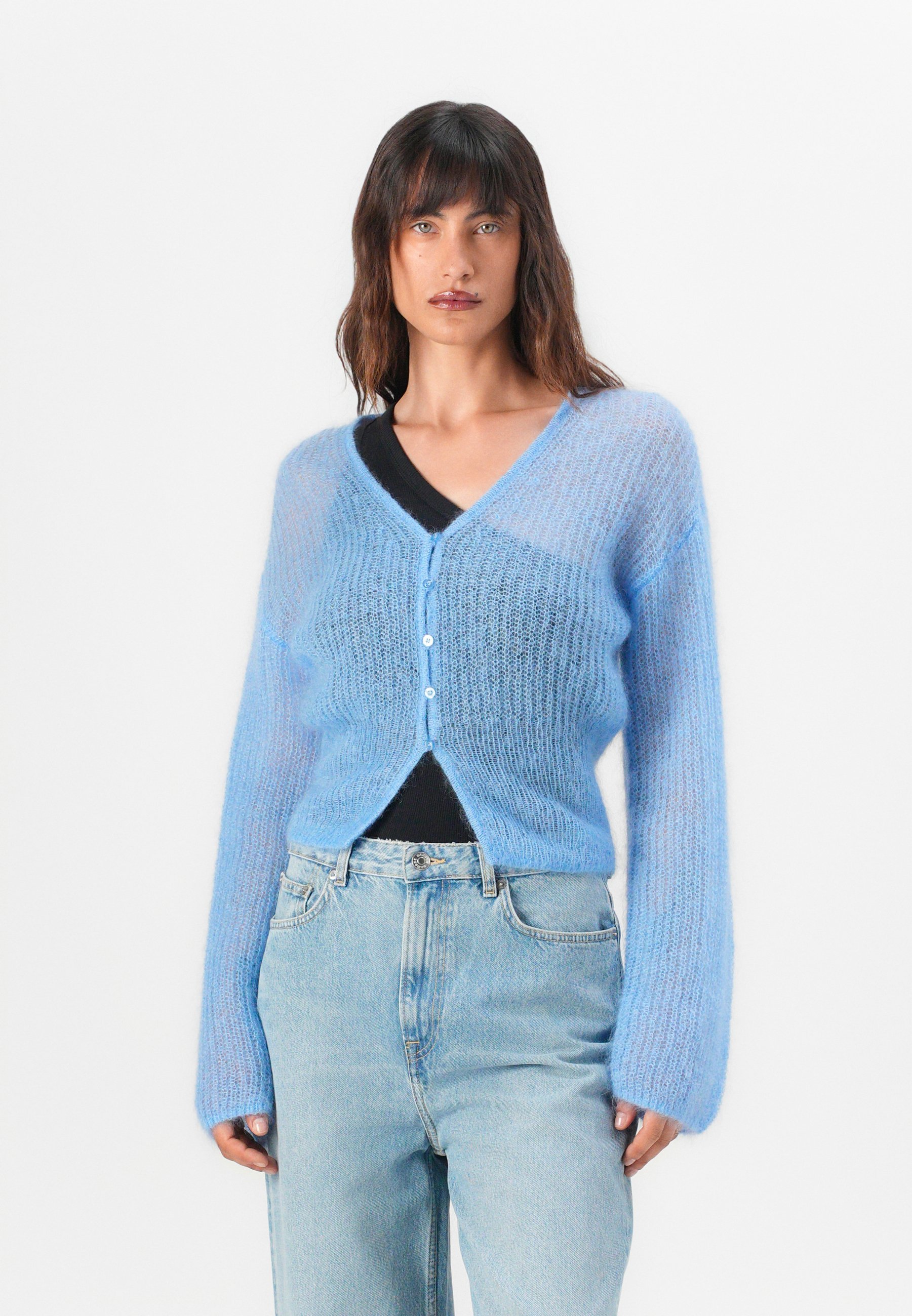 Samsøe Samsøe POPPIE CARDIGAN - Cardigan - della madder blue
