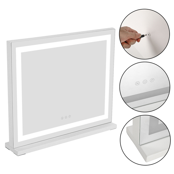 Livingandhome Moderner Kosmetikspiegel mit LED-Beleuchtung