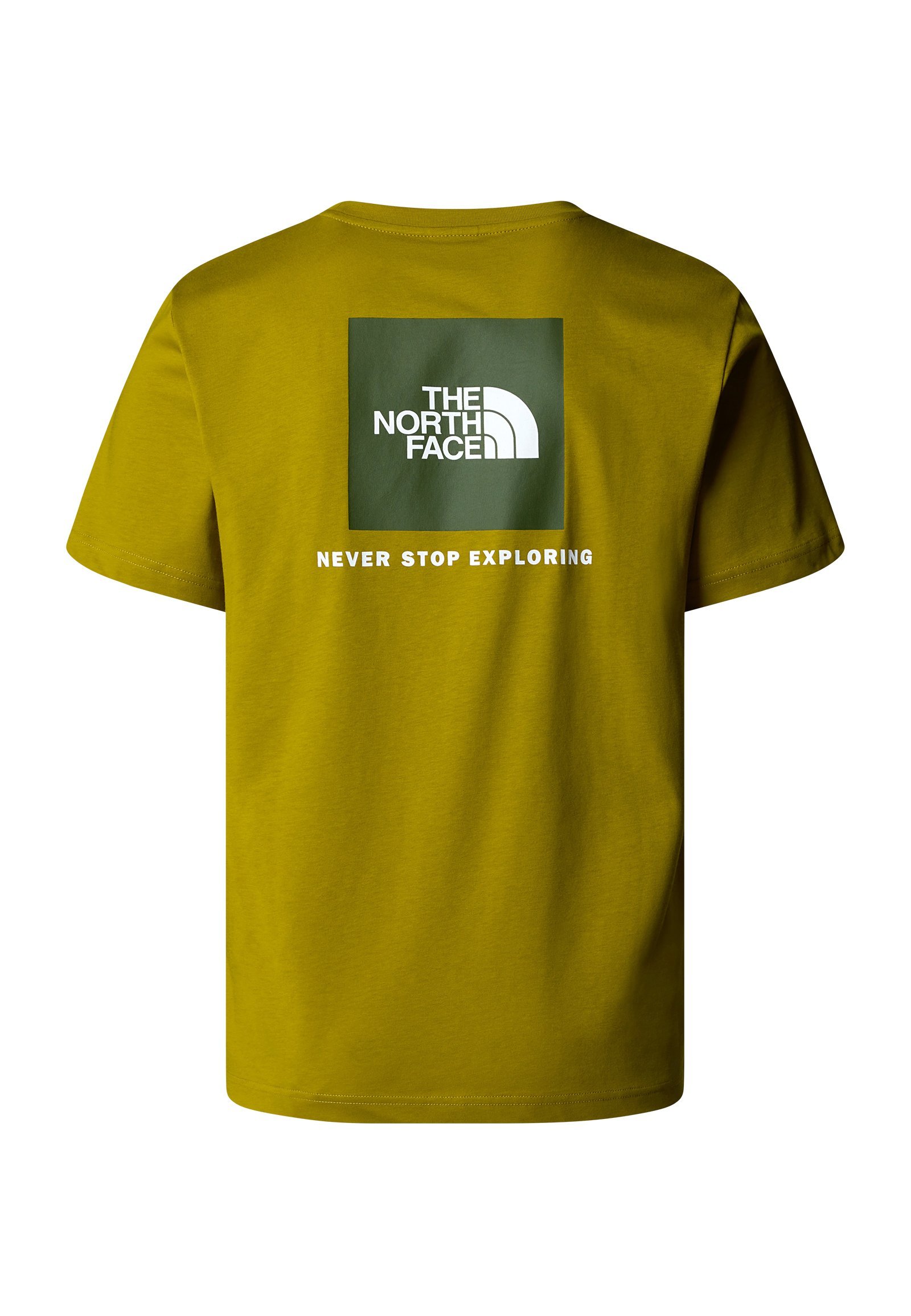The North Face M SS BOX NSE TEE - T-shirt met print - diep dijon bosgroen