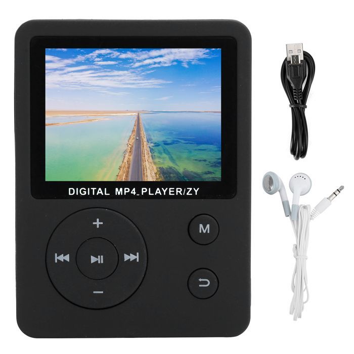 Lettore MP4 portatile con schermo LCD da 18 pollici, radio, mini lettore musicale, registratore vocale, etichetta per ebook.