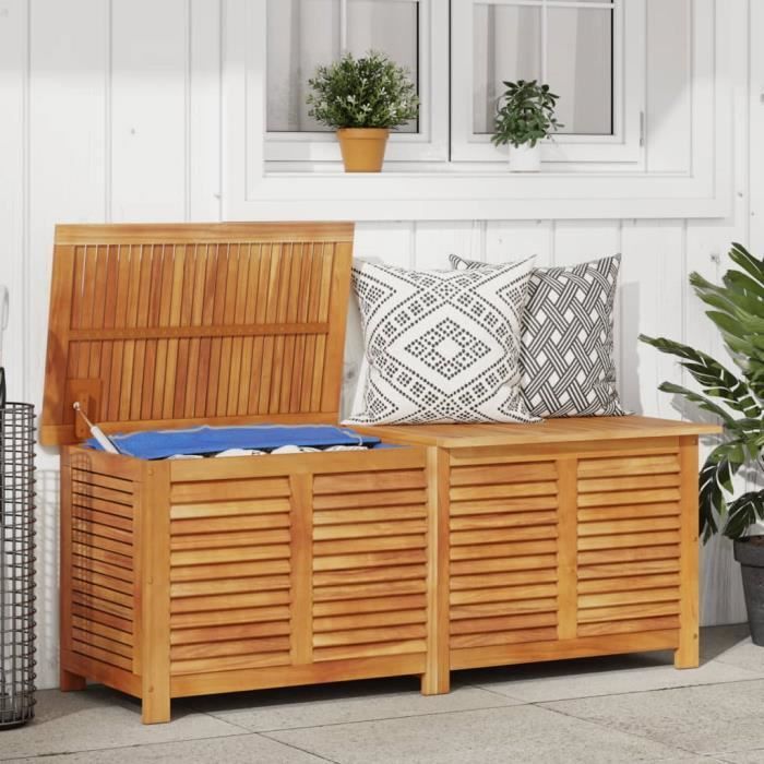 Boîte de rangement - VIDAXL - 150x50x56cm - Bois d'acacia - Durable - Résistant à l'eau