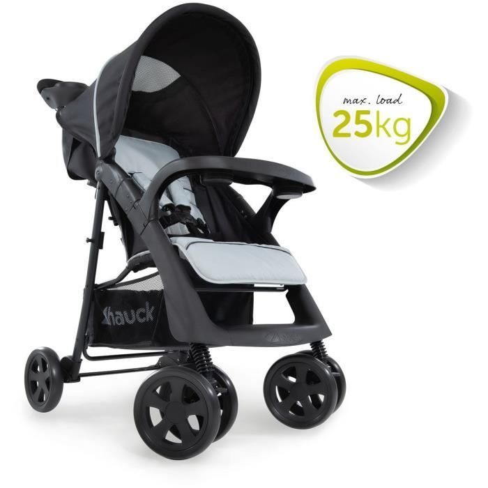Carrinho de Bebê Compacto HAUCK - SHOPPER NEO II - 4 rodas - Caviar / Prata
