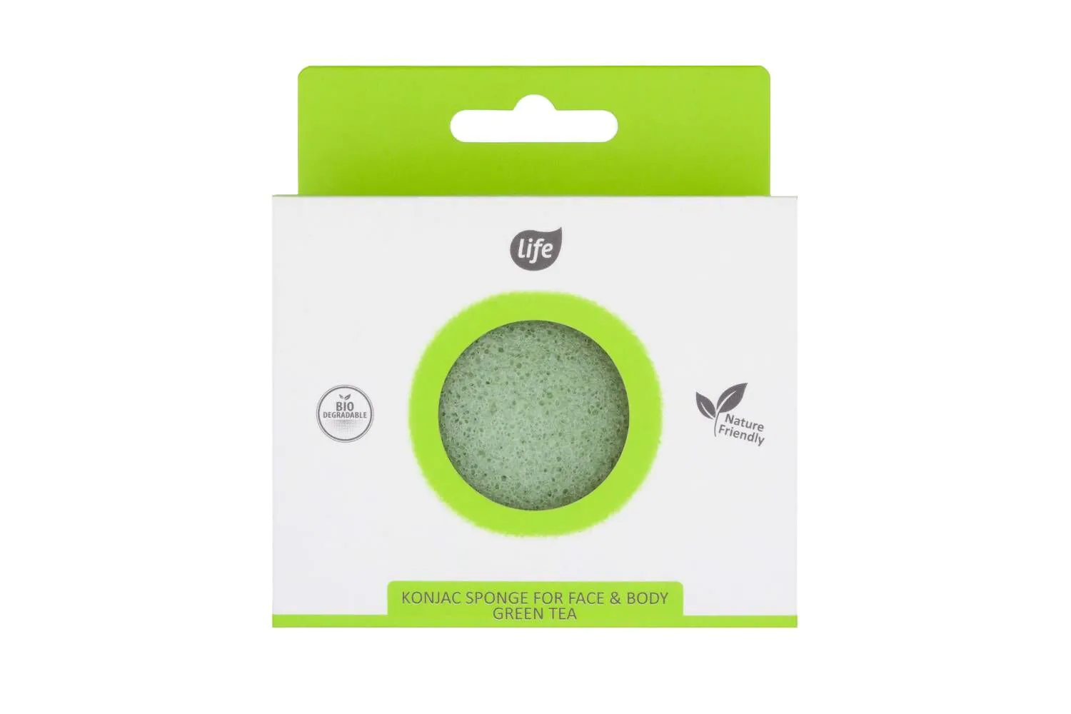 Life Gąbeczka konjac Green Tea okrągła .