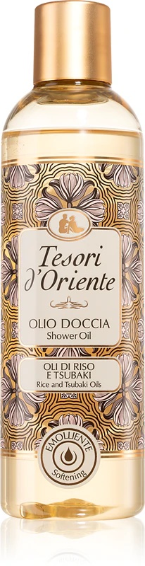 Tesori d'Oriente rīsu un tsubaki eļļu dušas eļļa