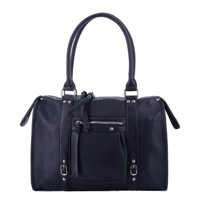 Sac cabas en bandoulière multipoches pour femme - Flora Co Paris - Bleu - Synthétique