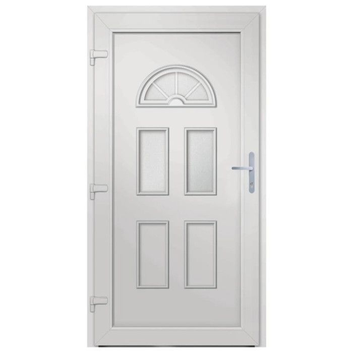 vidaXL Porte d'entrée blanc 98x198 cm PVC 3187910