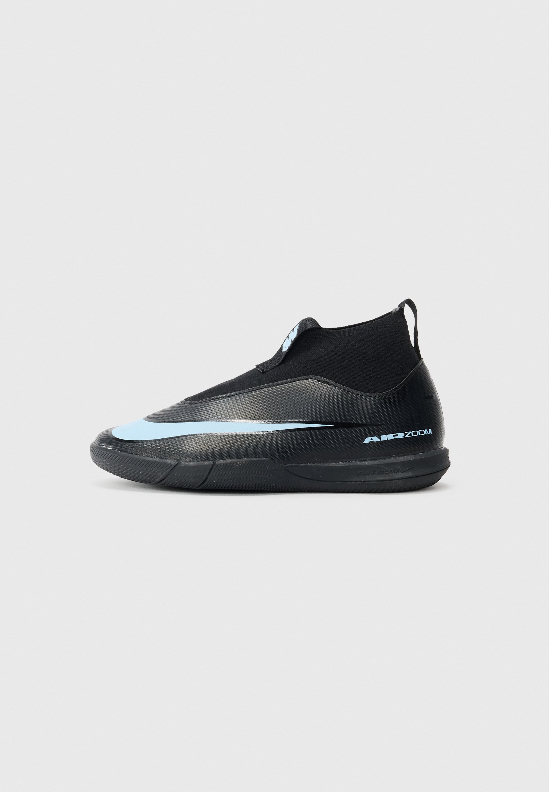 Nike Performance ZOOM 10 ACADEMY UNISEX - Zaalvoetbalschoenen - zwart/ijsblauw