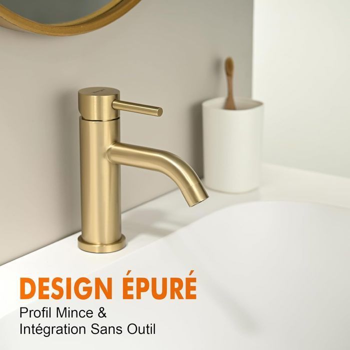Grifo monomando para baño con rociador extraíble y mezclador cerámico silencioso para lavabo.