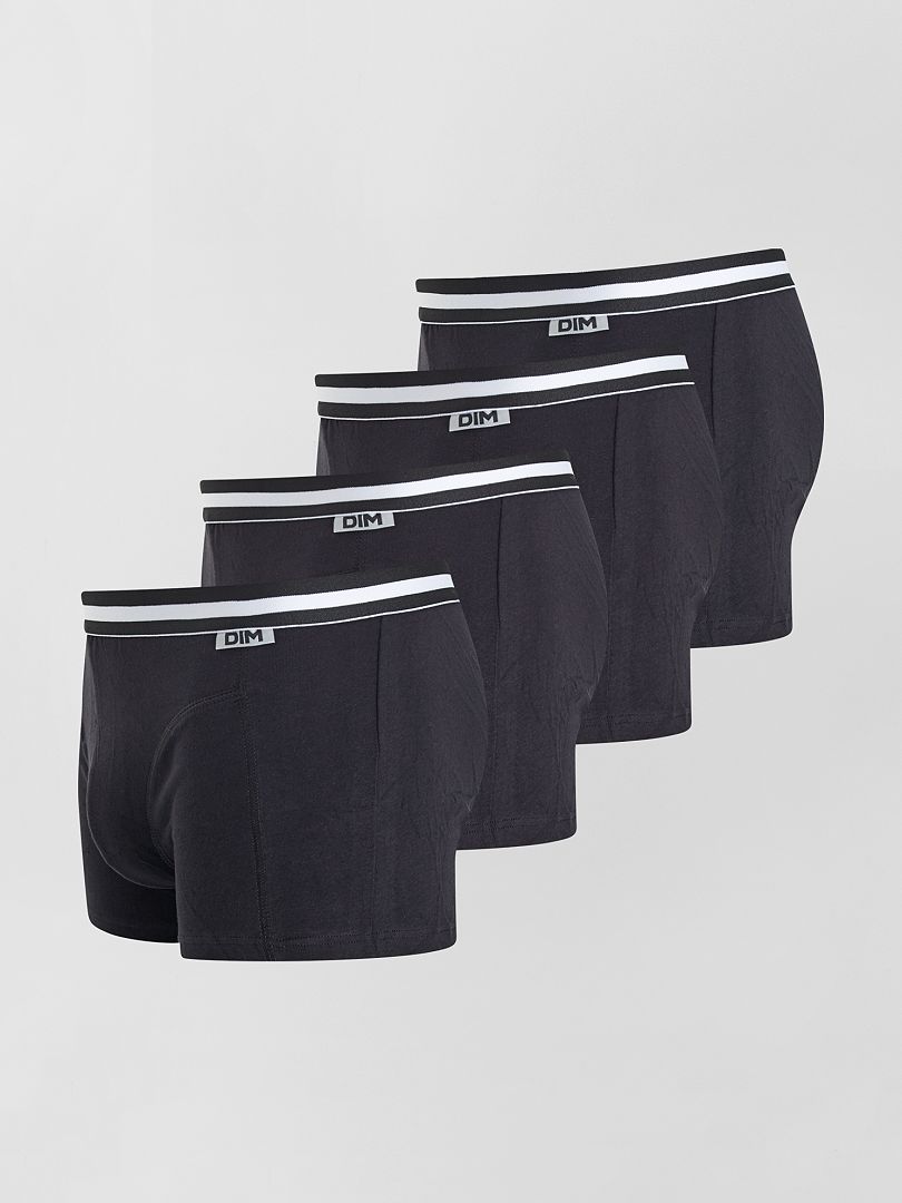 Conjunto de 4 cuecas boxer ecodim 'DIM' - pretas