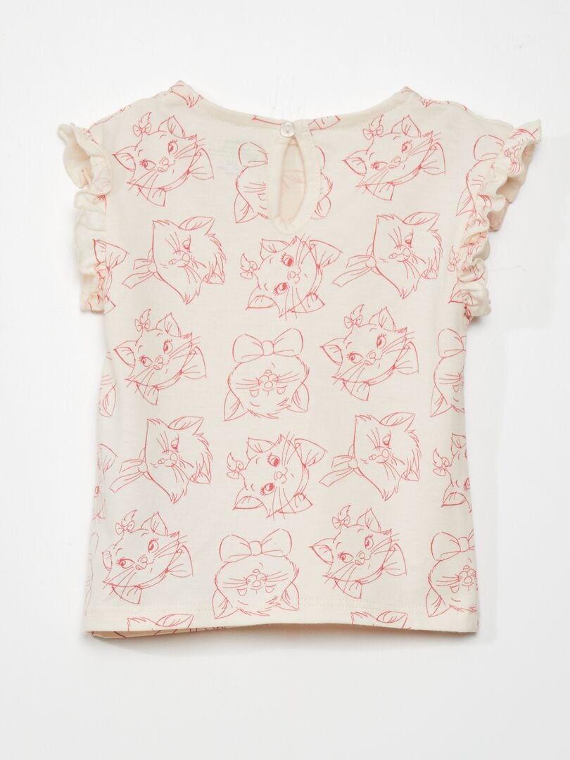 Conjunto de camiseta e leggings 'Aristocats' - BRANCO