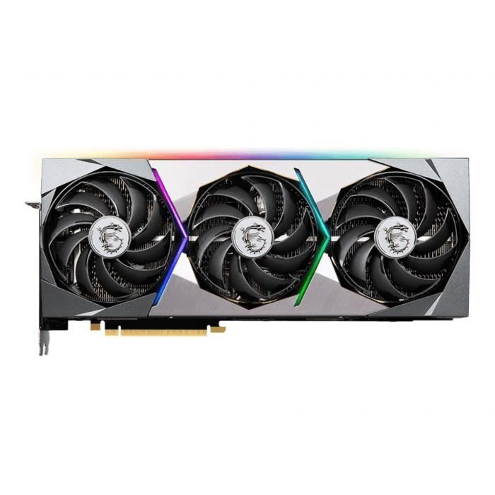 Carte Graphique - MSI - GeForce RTX 3080 SUPRIM X 10G - 10 Go - GDDR6X - PCIe 4.0 - HDMI / 3 X DisplayPort (912-V389-006)