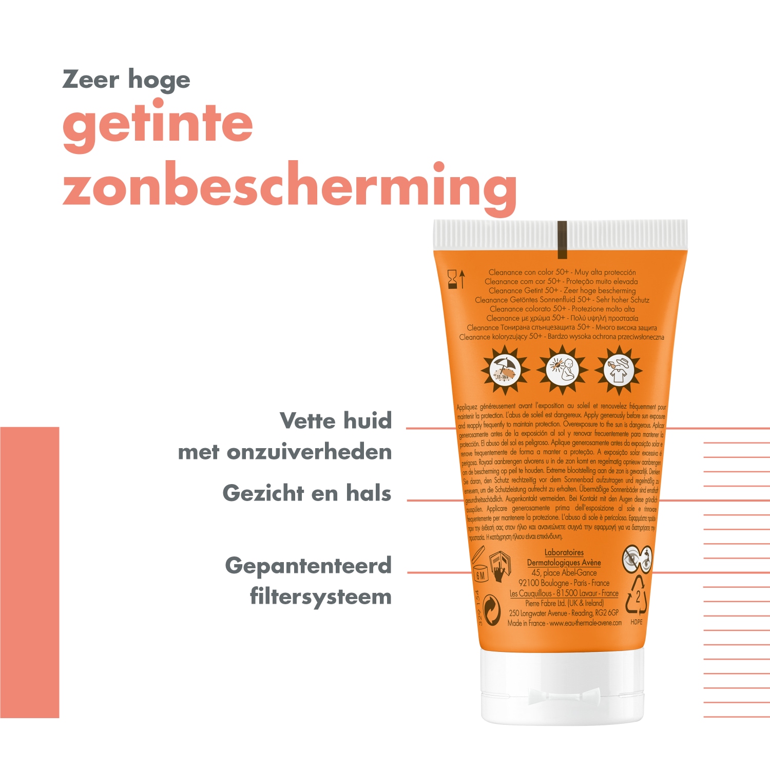 Avène Solaire Cleanance Protector solar unificador con color SPF 50+ - 50 ml