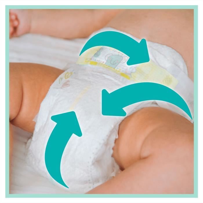 Pampers Premium Protection New Baby Taille 1 (Nouveau-Né) 2-5 kg, 96 Couches - Jumbo Pack