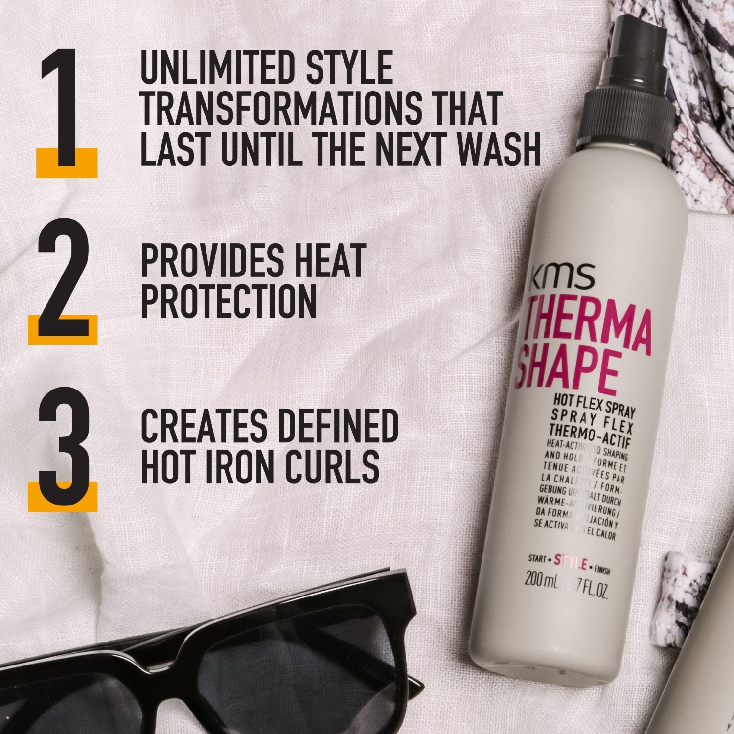 KMS karščio apsaugos purškiklis „Hot Flex“ – 200 ml