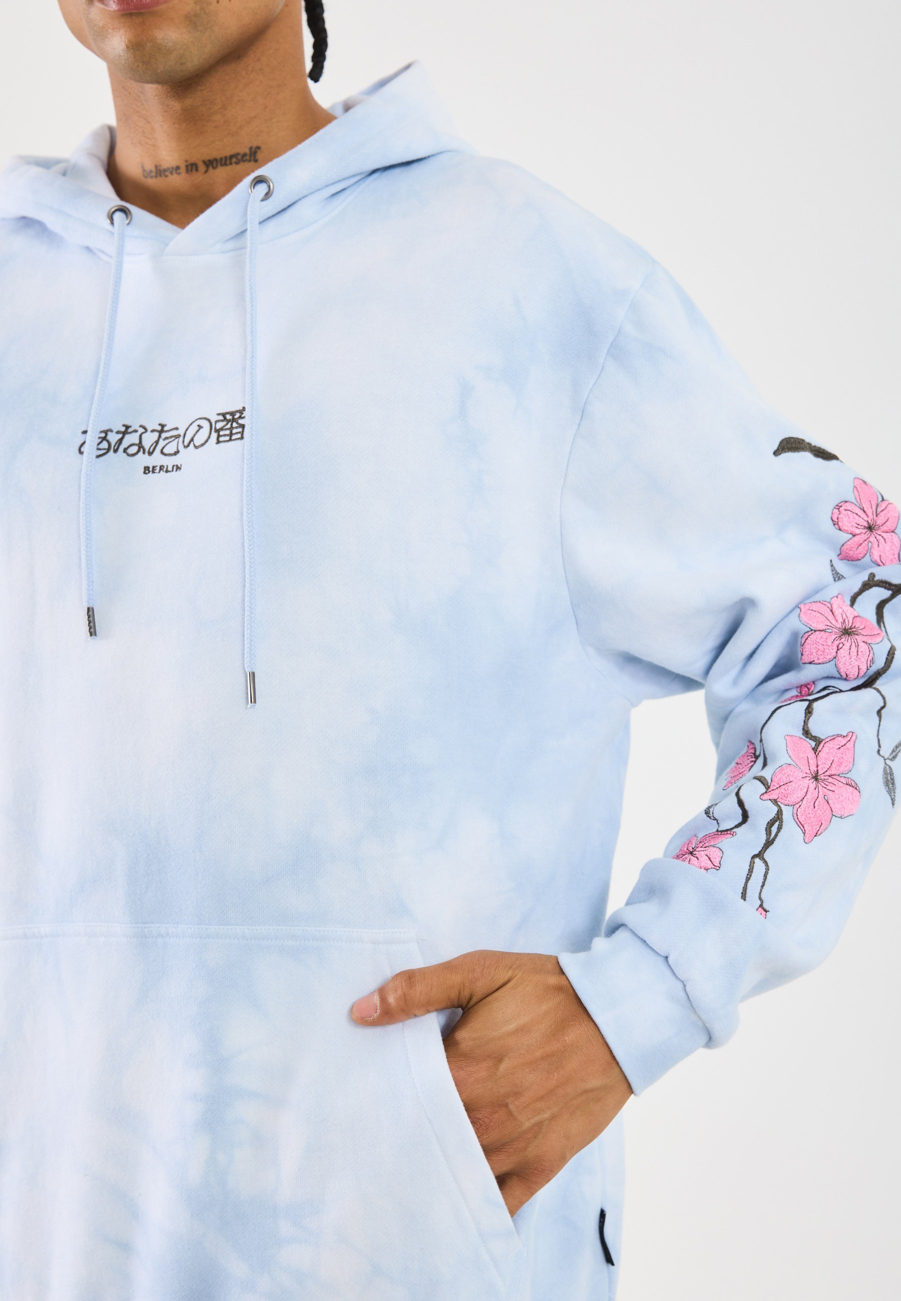 YOURTURN UNISEXE - Sweat à capuche - bleu