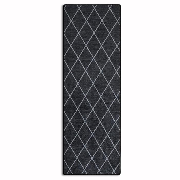 Tapis de couloir Cosenza Noir 80 x 300 cm