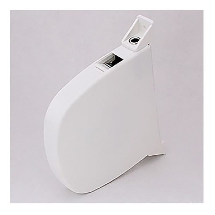 Persiana enrollable de PVC de 155 x 120 cm (alto x ancho), recortable en ancho y alto. Accionamiento manual con correa. Color blanco.