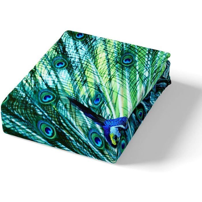Funda nórdica infantil con estampado de pavo real, ropa de cama con temática animal para niños y niñas, con plumas de pavo real, 220x240cm.