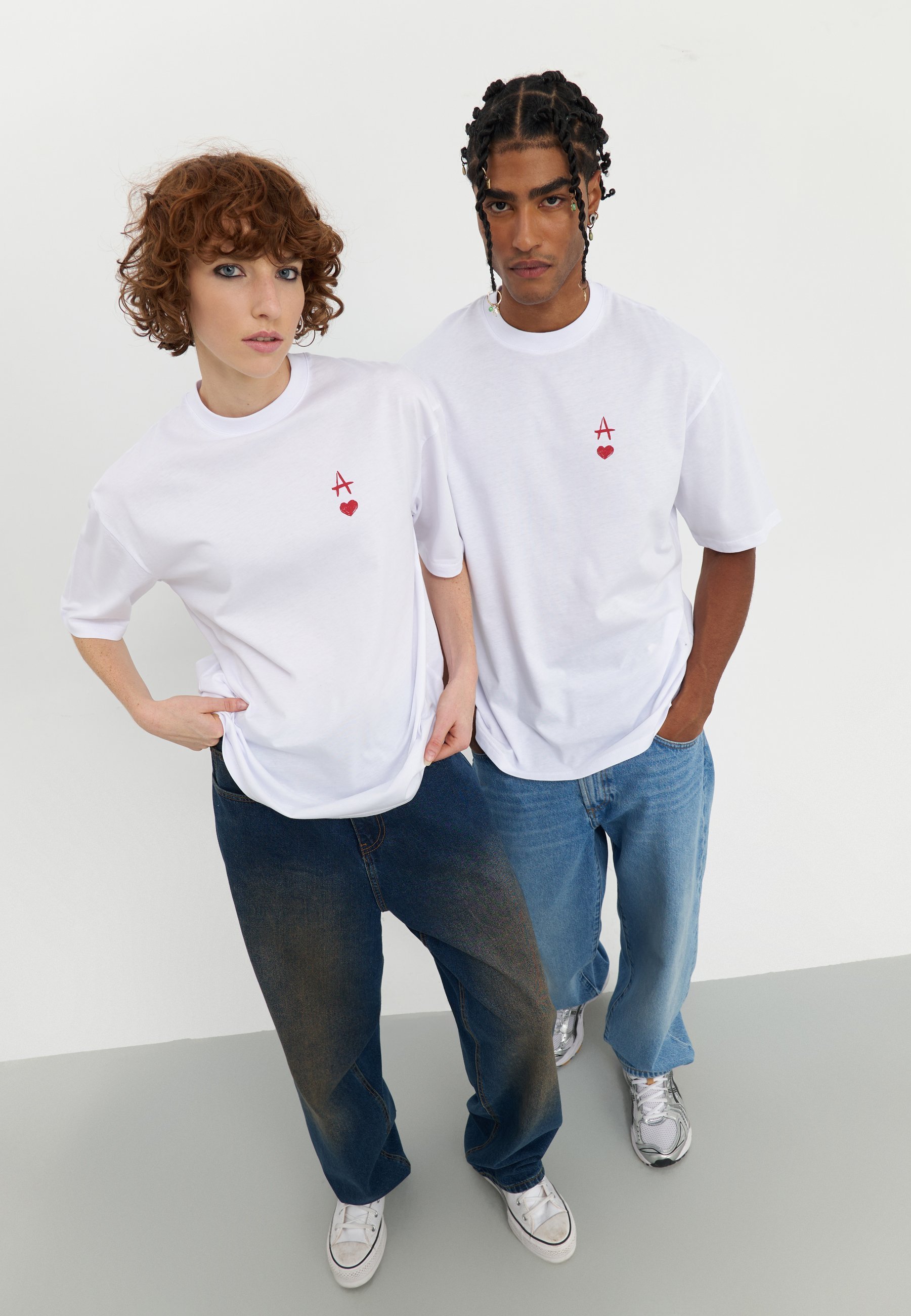 YOURTURN UNISEX - T-shirt met print - wit