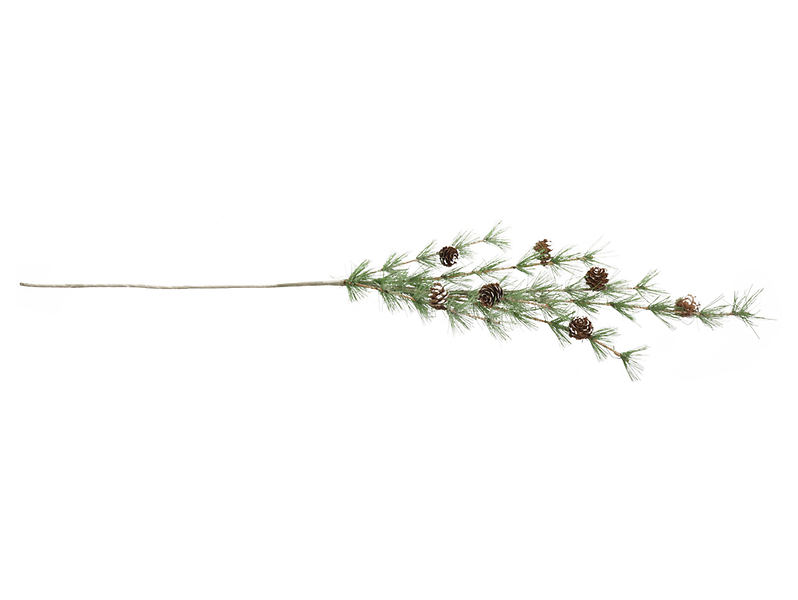 Sztuczna gałązka iglasta z szyszkami 80 cm