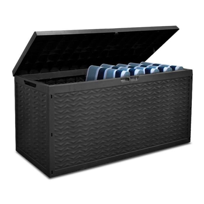 Baú/Armário de Armazenamento TOOD em Resina 330 L - 120 x 45 x 60 cm - Cinza Antracite