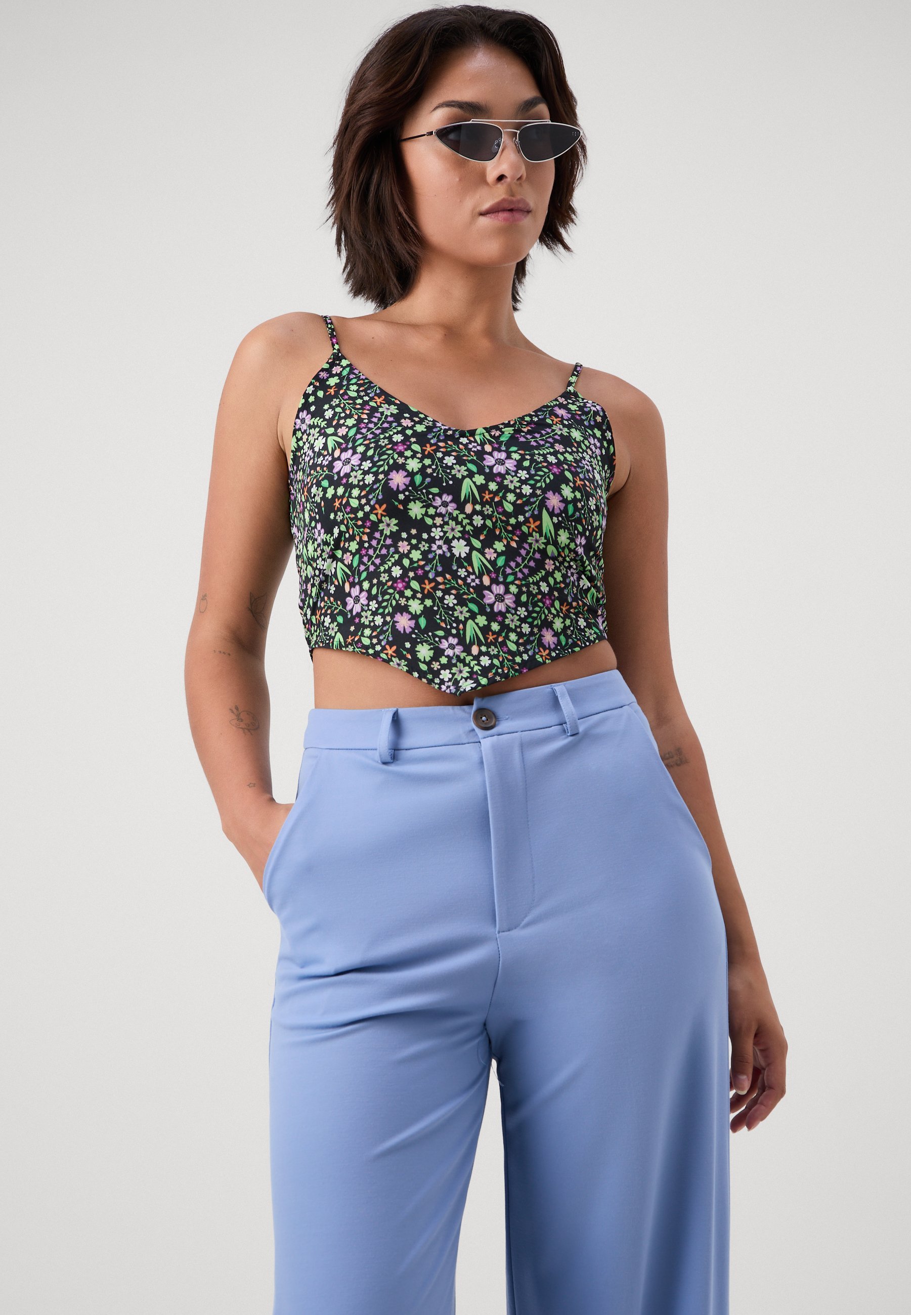 Even&Odd Petite Broek - lichtblauw