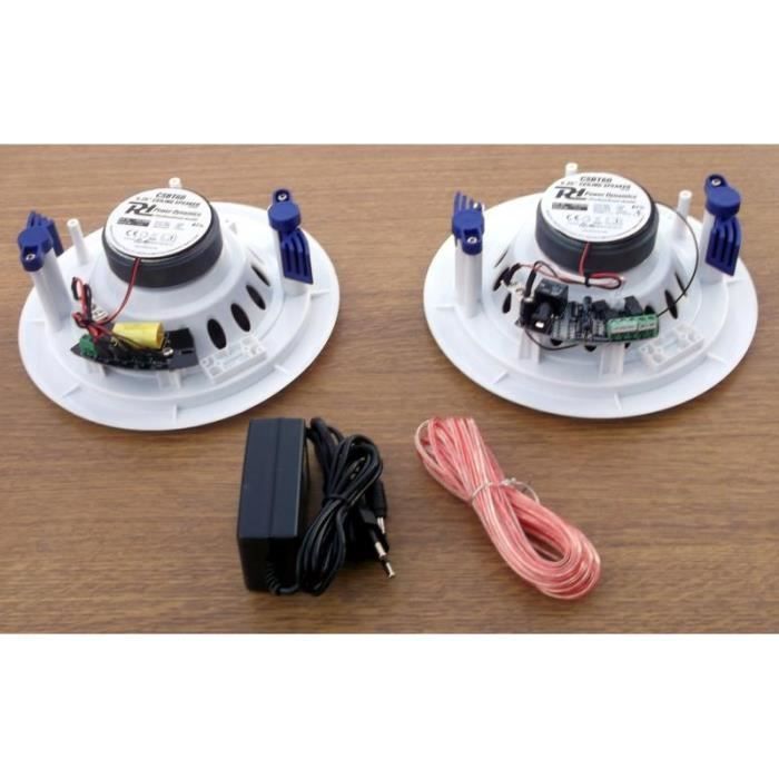 Enceintes plafond amplifiées avec Bluetooth Power Dynamics CSBT65 - 80W
