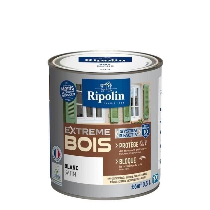 RIPOLIN High Protection Satin Wood Paint for 10 Years that Protects and Enhances Your Wood - White