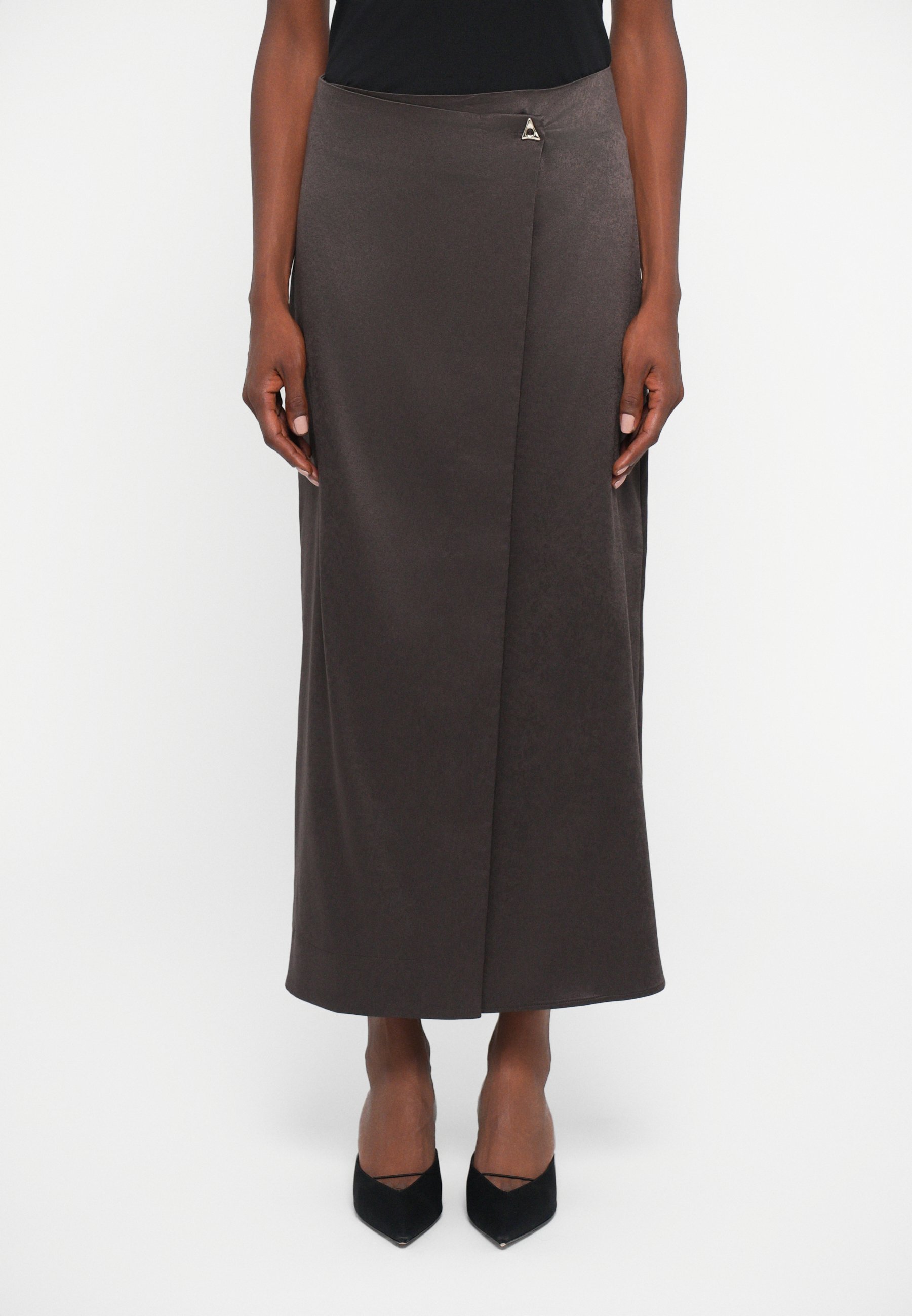 AERON ROYAL LANGE ROK - Maxi rok - espresso