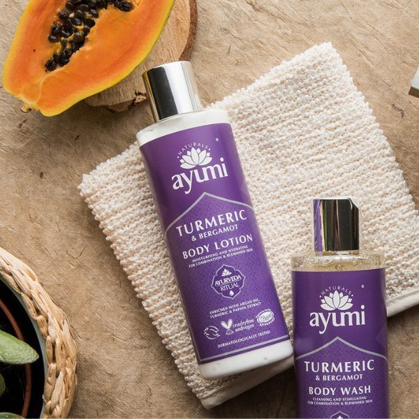 Ayumi Naturals shea vaj és kurkuma testápoló 250ml