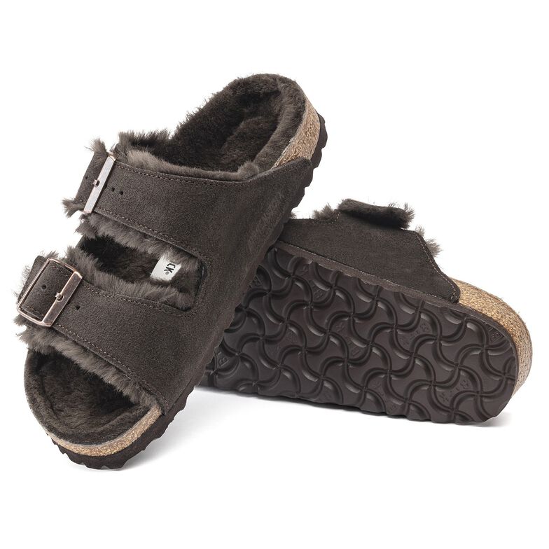 Arizona pelliccia di agnello Pelle scamosciata - Mocha Mocha