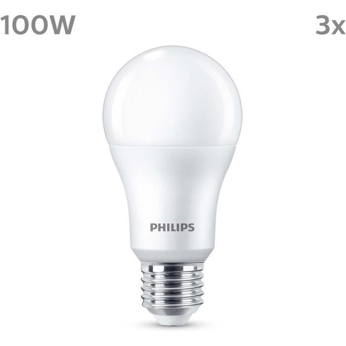Bombilla LED - PHILIPS - 100W - A67 E27 - Blanco frío - No regulable x 3