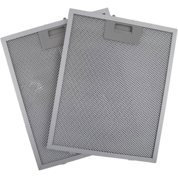 Lot de 2 filtres pour hotte aspirante, grille métallique, 320 x 260 mm, filtre pour hotte aspirante