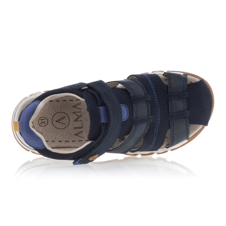 Blaue Jungen-Sandalen / Zehenfreie Schuhe