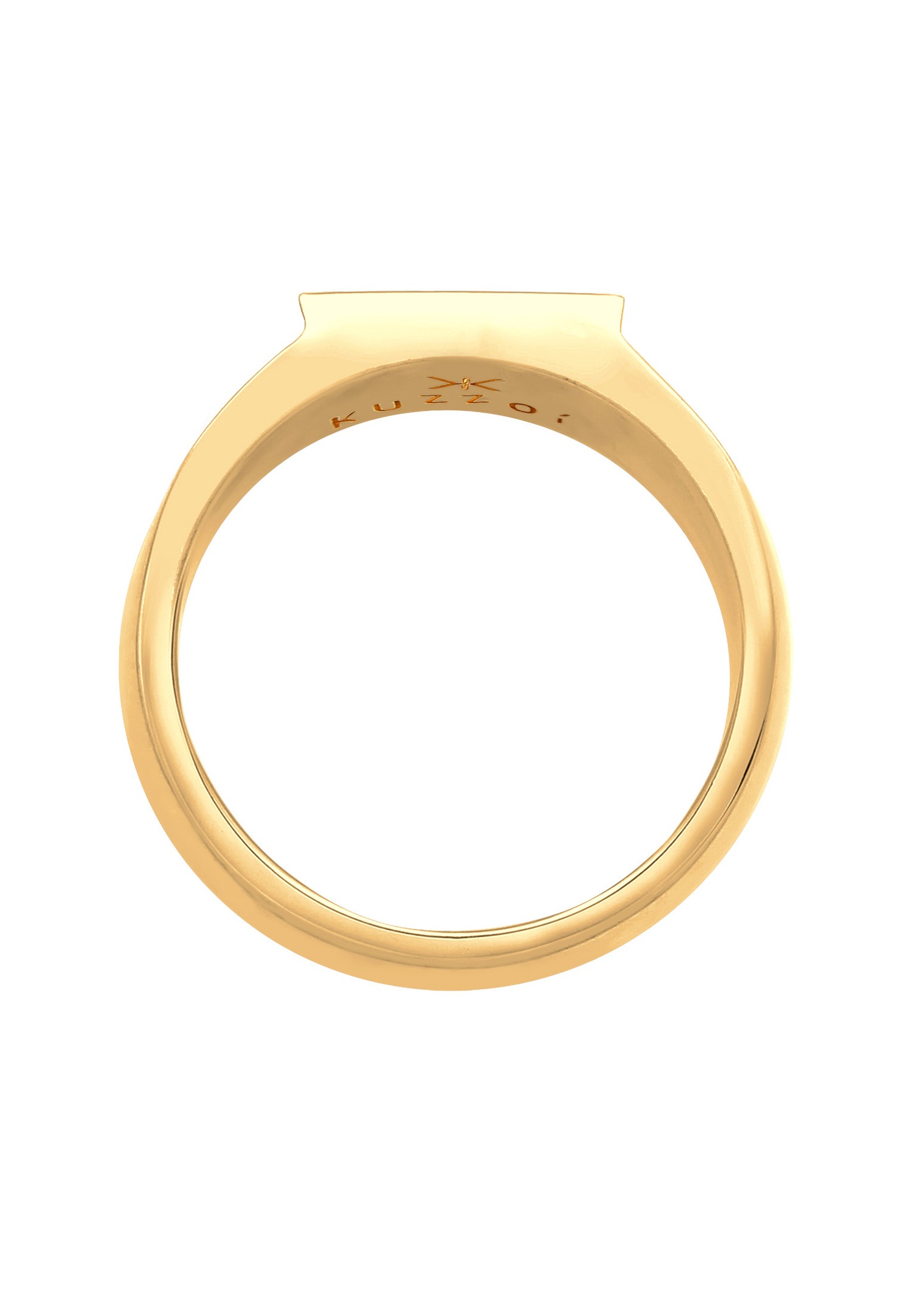 KUZZOI Hommes Sceau Rectangle Brillant Basique Solide en argent sterling 925
