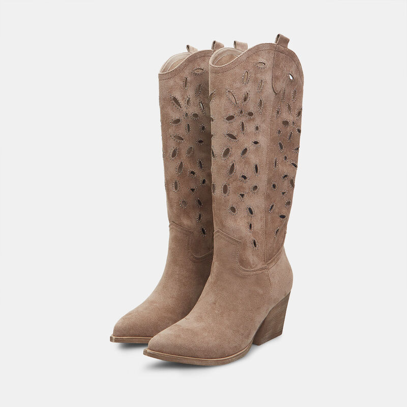 Damskie botki BATA Texan na obcasie 7 cm