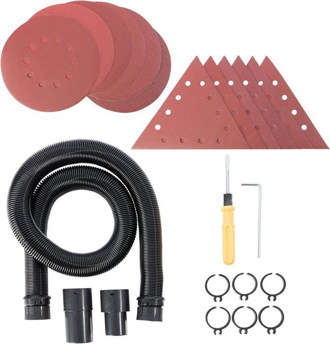 AREBOS Ponceuse Girafe | Ø 225 mm | Barre télescopique | Tête Pivotante (Double Pad)