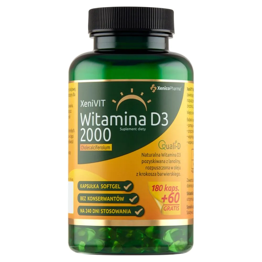 XeniVIT Witamina D 2000 240 Kapsułek