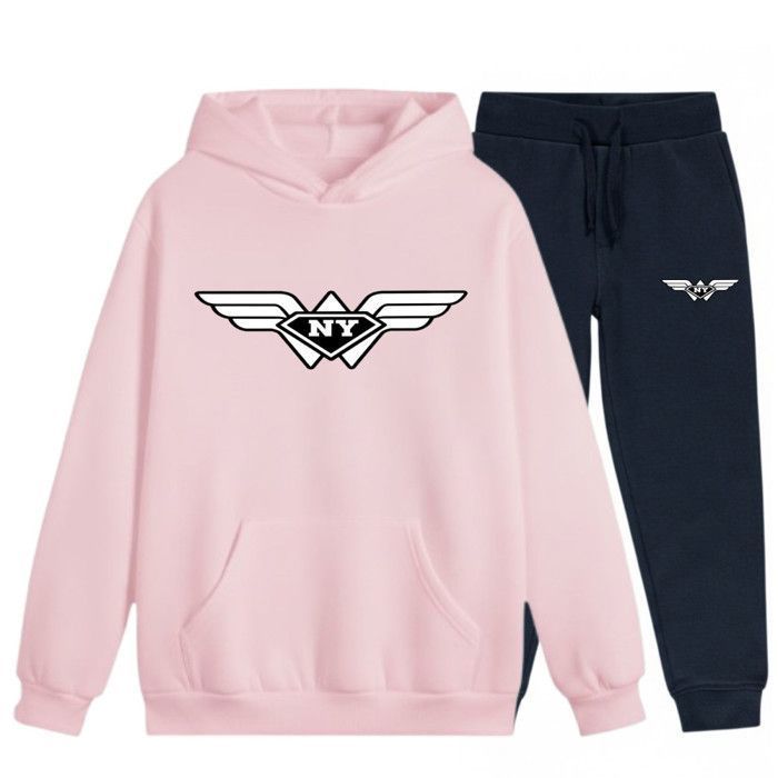 Jogging Enfant Fille NY Aigle Rose - Survêtement Sport 3-14 Ans - - Rose