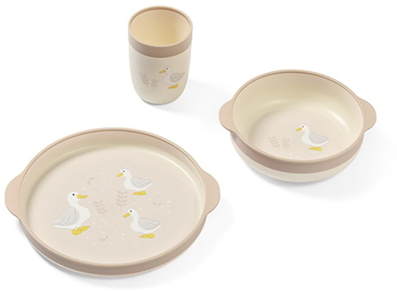 Conjunto de alimentação BabyOno Be Active, conjunto de pratos Farmer