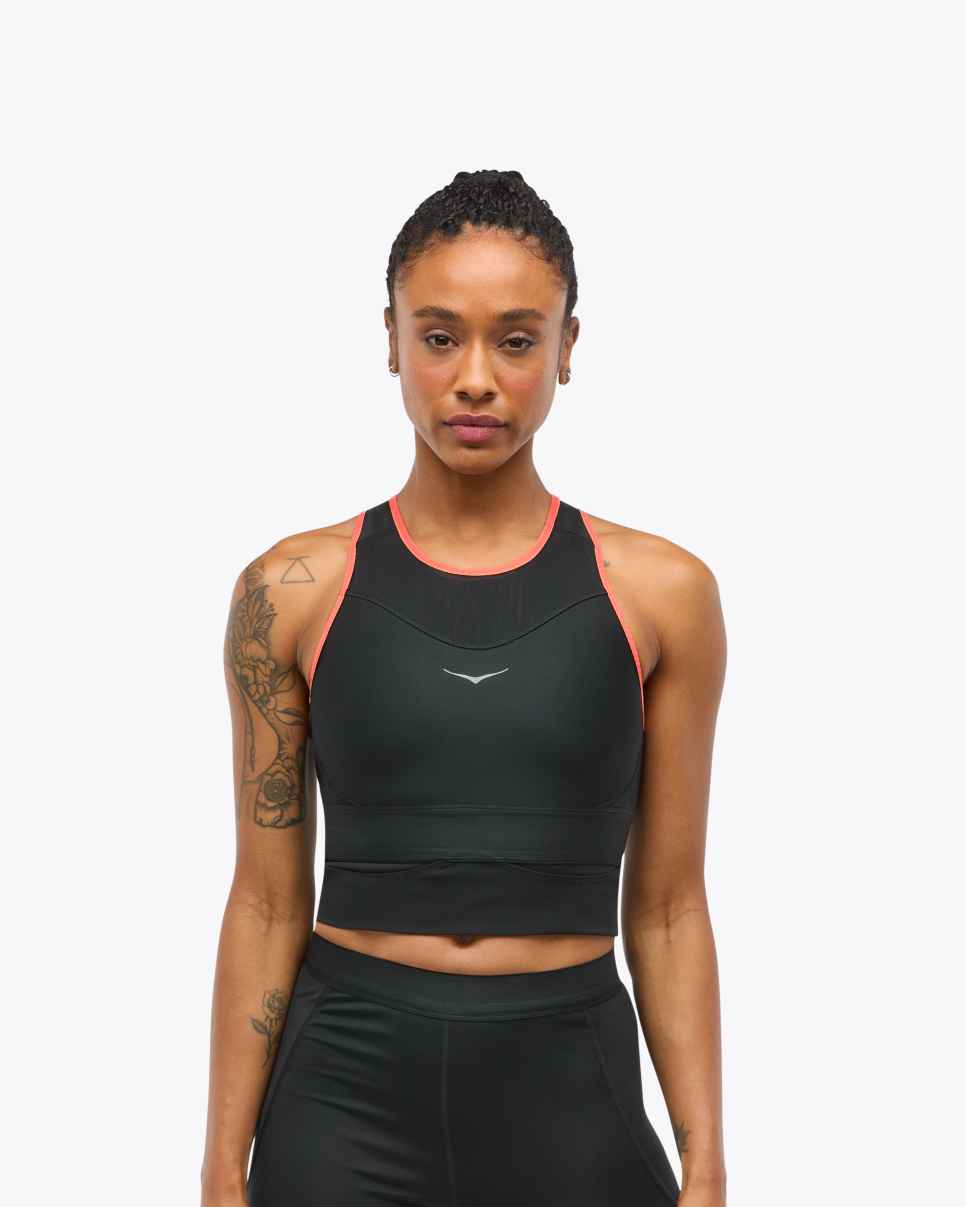 HOKA Soutien-gorge noir pour la course